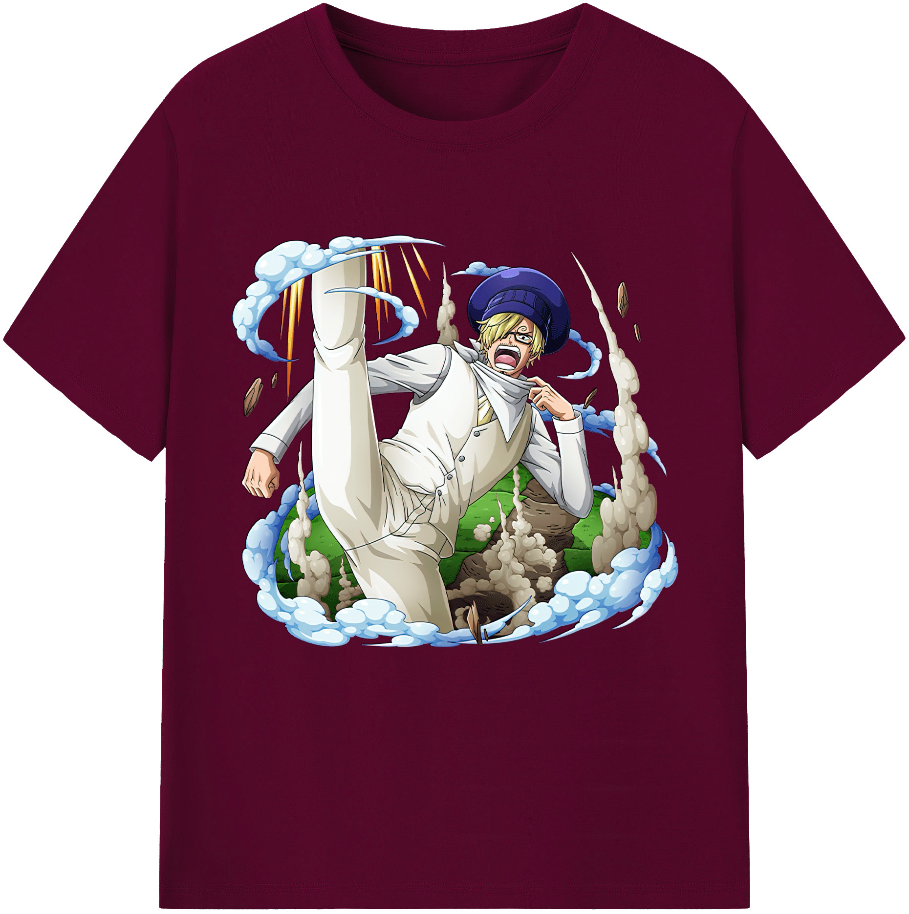 （画像用） ワンピース サンジ ONE PIECE Sanji レディースカジュアルプリントTシャツ（綿100％）